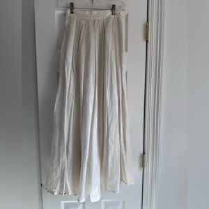 Perry Ellis Vintage 100% Linen Maxi Skirt with Slip underneath Size 6 no damages